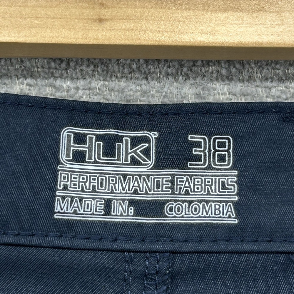 Huk Performance Fishing Board Shorts Men Size 38 Blue Boating Summer - Picture 4 of 9